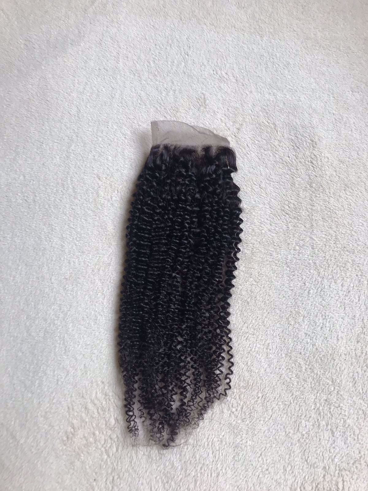 READY TO SHIP - 4x4 closure kinky curly Human Hair