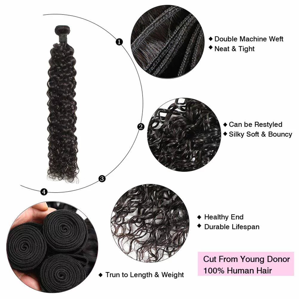 1 x Water Wave Human Hair Extension 100g