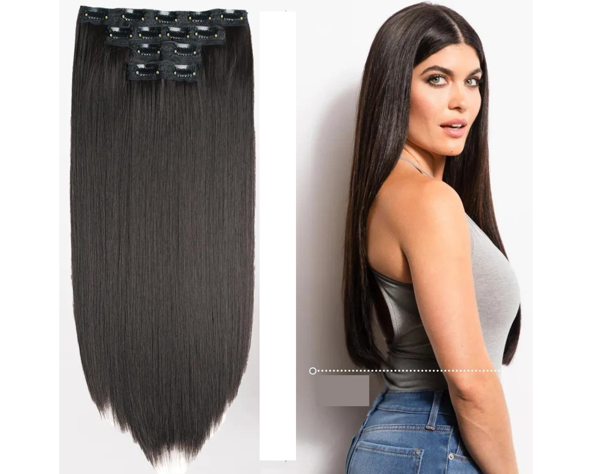 Straight Clip Human Hair Extensions 95-100g