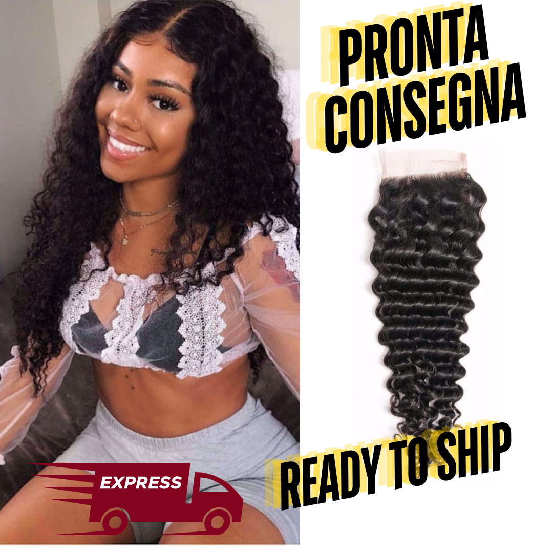 READY TO SHIP - 4x4 closure deep wave  Human Hair