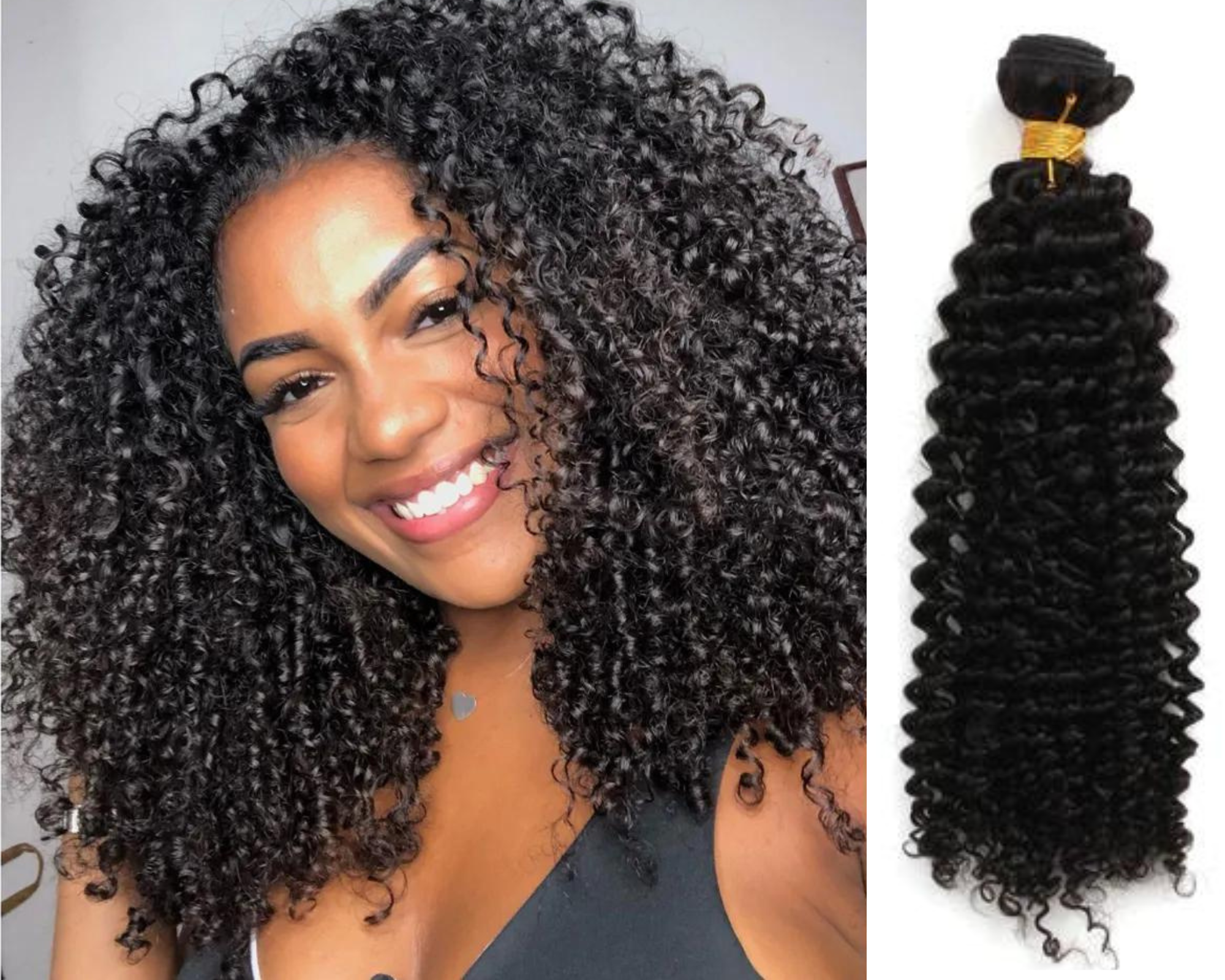 1 x Jerry Curly Human Hair Extension 100g