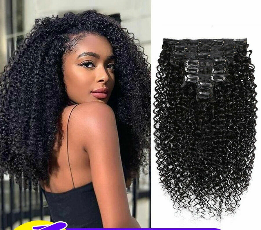 Curly Clip Human Hair Extensions 95-100g